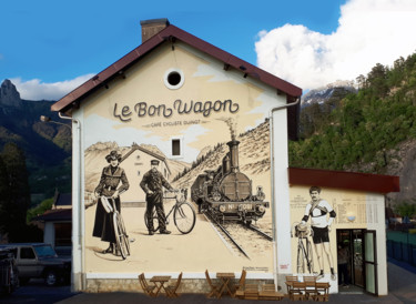 Façade Café-Cyclistes "le Bon Wagon" - Duingt - 2021